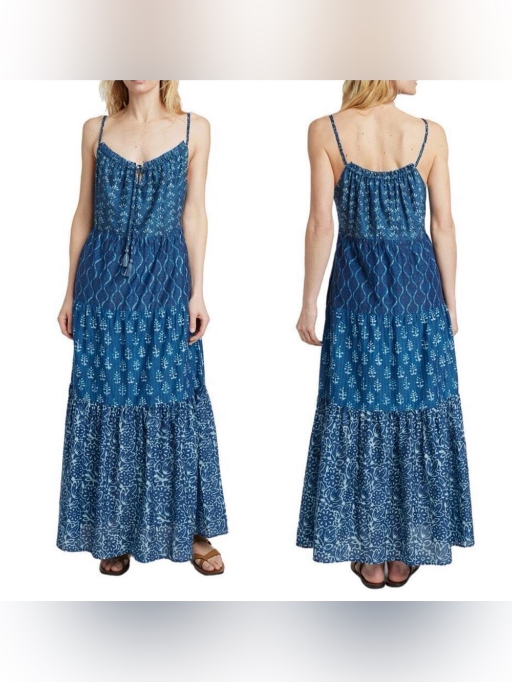 Faherty Blue Sun Chaser Maxi Dress